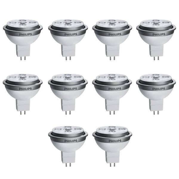 Philips 50-Watt Equivalent MR16 Dimmable LED Wide Flood Soft White (10-Pack)