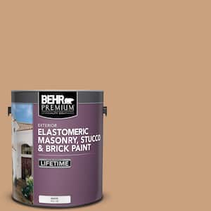 1 gal. #270F-4 Peanut Butter Elastomeric Masonry, Stucco and Brick Exterior Paint
