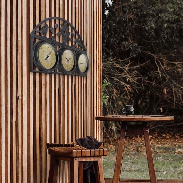 Infinity Instruments Jardin Indoor/Outdoor Clock/Thermometer