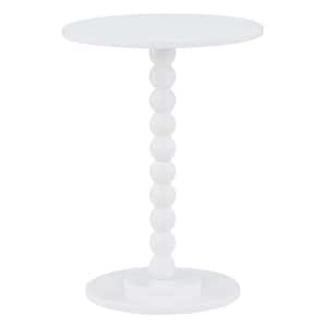 Classic Accents Venetian Islands 17.75 in. W White Round MDF Spindle Side Table