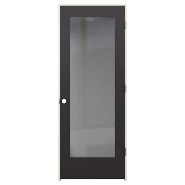 JELD-WEN 32 in. x 80 in. Tria Onyx Left-Hand Mirrored Glass Molded Composite Single Prehung Interior Door