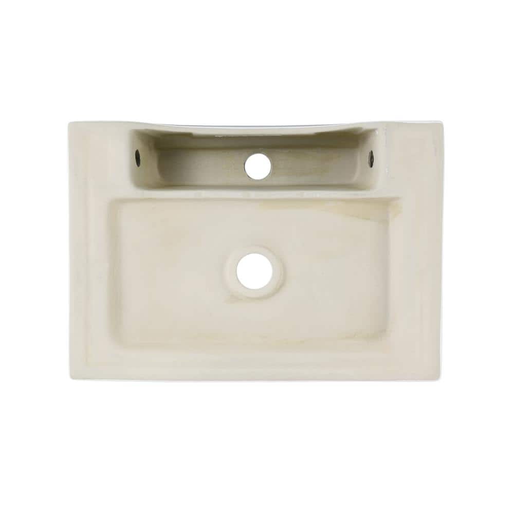 Claire 21" Matte White Ceramic Above-Counter Vessel Sink