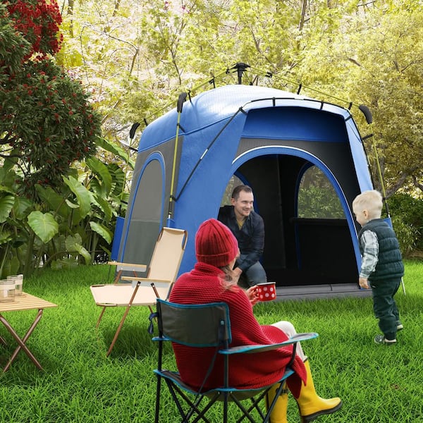 HUI LINGYANG 4 Person Pop Up Tent - Instant Setup Camping Tent For Family Outdoors