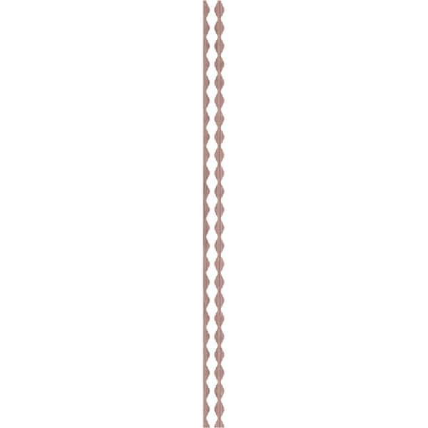 Ekena Millwork Casablanca 94 in. H x 0.25 in. W Slatwall Panels in Walnut 31-Pack