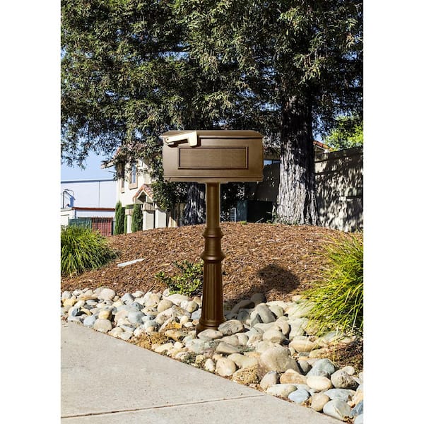 Large Wall Mounted Outdoor Charcoal Lock Mailbox Outside Steel Post Letter  Box