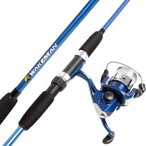 Swarm Series Spinning Rod and Reel Combo in Blue Metallic