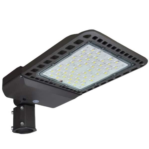 KOAOEIRS 200 Watt 28000 Lumens 150° Bronze Integrated LED Parking Lot Area Flood Light, Slip Fitter, 5000K White
