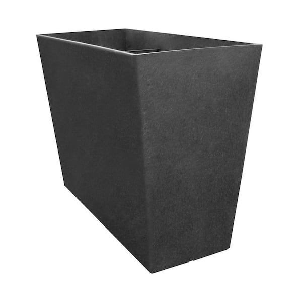 Vigoro Fiorella 28 in. L x 13 in. W x 20 in. H Black Fiberglass