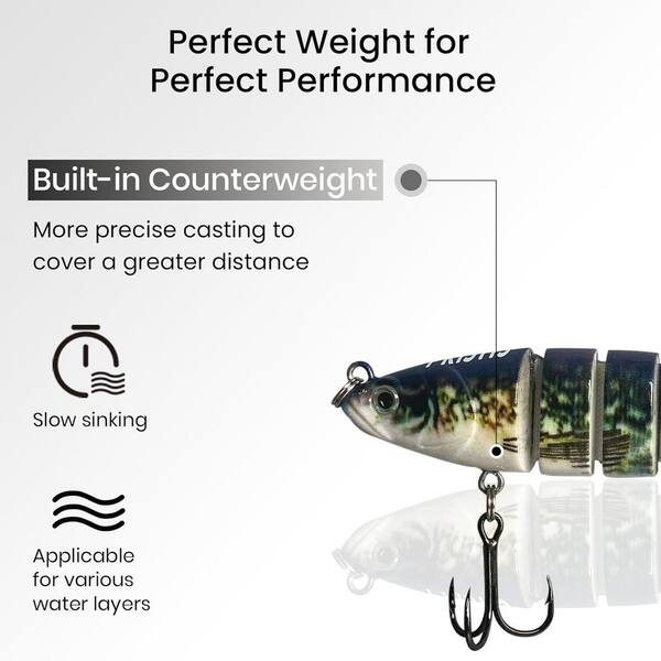5-Pack Soft Fishing Lures Set – 8cm Crankbait With Hooks & Weights, Artificial Bait For Sea, Bass, Trout
