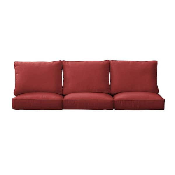 1101Design 23 in. x 23.5 in. Deep Seating Indoor/Outdoor Couch Cushion Set in Sunbrella Cast Pomegranate