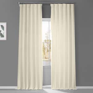 Ancient Ivory Linen Rod Pocket Room Darkening Curtain - 50 in. W x 96 in. L