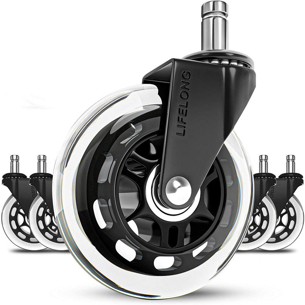 Perfect Replacement for Desk Floor Mat Set of 4 2 Replacement Rubber Casters Wheels Rollerblade Style - Heavy Duty & Safe for All Floors Including Hardwood LPHY Office Chair Caster Wheels Perfect Replacement for Desk Floor Mat Set of 4 2 Replacement Rubber Casters Wheels Rollerblade Style - Heavy Duty & Safe for All Floors Including Hardwood LPHY Office Chair Caster Wheels