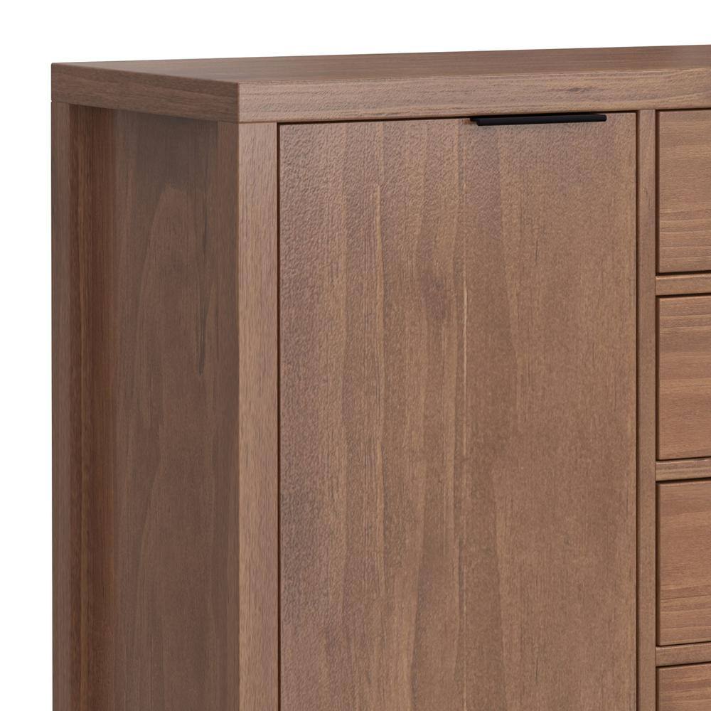 Hollander Medium Saddle Brown Solid Wood Sideboard Buffet