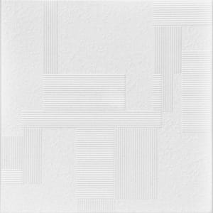 Vectors Plain White 1.6 ft. x 1.6 ft. Glue Up Foam Ceiling Tile (384 sq. ft. / Case)