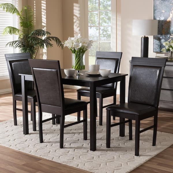 baxton studio 5 piece counter height dining set