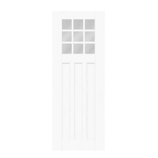 Regency 36 in. x 96 in. Universal Handing 1/4 9L-SDL Clear Glass Primed Fiberglass Front Door Slab