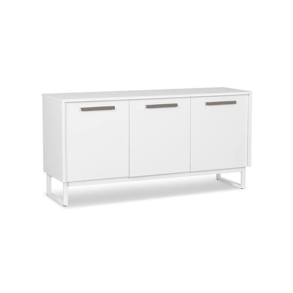 Nexera 132203 Slim 2-Door Storage Cabinet, White