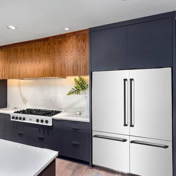 Autograph Edition 60 in. French Door Built-In Refrigerator in Satin Stainless Steel with Matte Black Accents