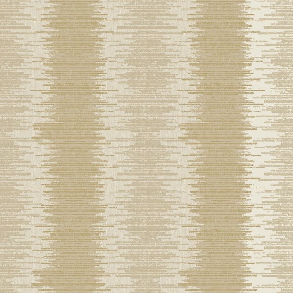 Unbranded Metallic FX Silver and Gold Layered Stripe Non-Woven Paper Wallpaper
