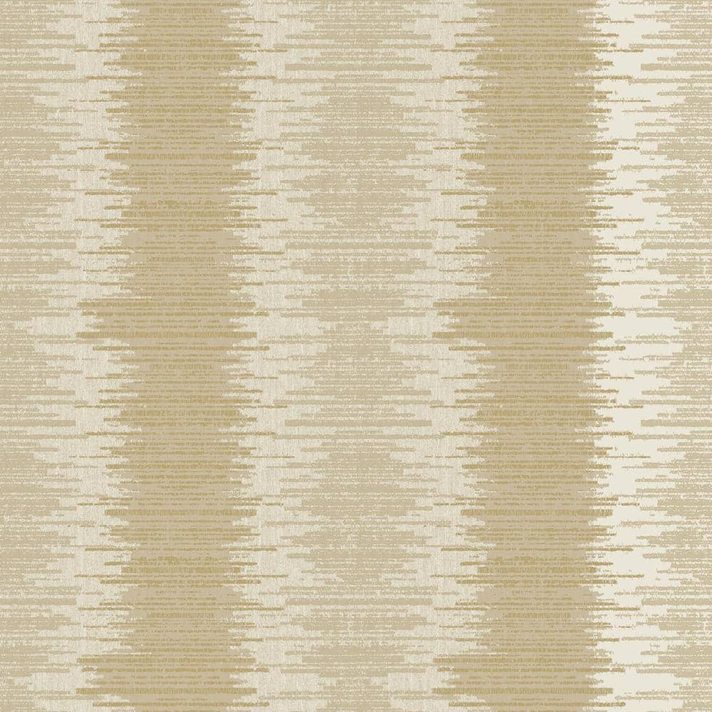 Metallic FX Silver and Gold Layered Stripe Non-Woven Paper Wallpaper Sample
