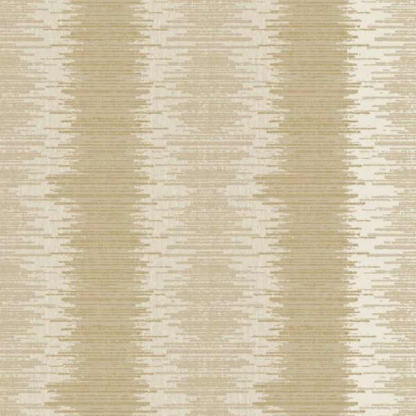 Unbranded Metallic FX Silver and Gold Layered Stripe Non-Woven Paper Wallpaper Sample
