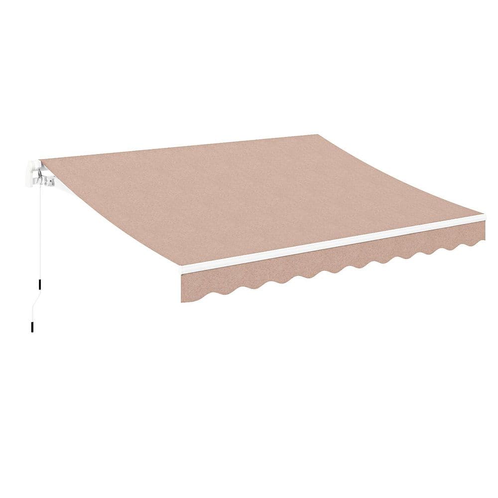 10 ft. x 8.2 ft. Manual Retractable Sunshade Patio Awning with UV Protection and Easy Crank Opening Beige price history on PriceWatchPro