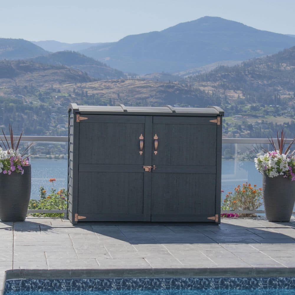 6 ft. Cedar Wood Outdoor Waste Management Storage Shed