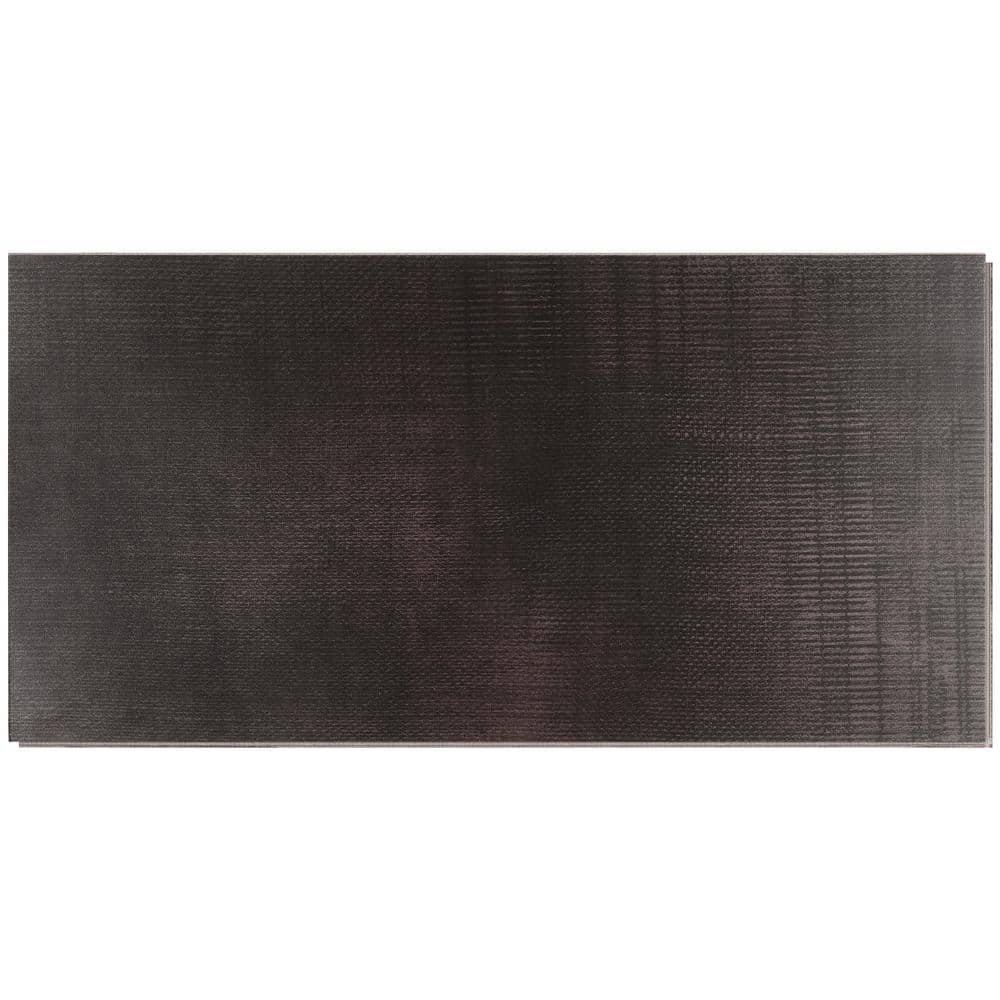 Take Home Sample - Lungo Charcoal Black 20 MIL x 6 in. W x 12 in. L Click Lock Fabric Look Waterproof Luxury Vinyl Tile price history on PriceWatchPro