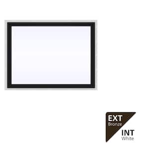JELD-WEN 48 in. x 36 in. V-2500 Series Bronze Exterior/White