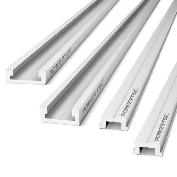 48 in. Miter T Track w/ T-Bar for Table Saw/Router Table, Works with 3/4 in. x 3/8 in. Miter T Slot, Miter Gauge (2-Set)