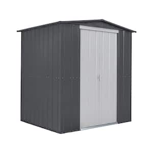 Do-it Yourself Gable 6 ft. W x 5 ft. D Metal Outdoor Storage Shed with Double Sliding Doors (27 sq. ft.)