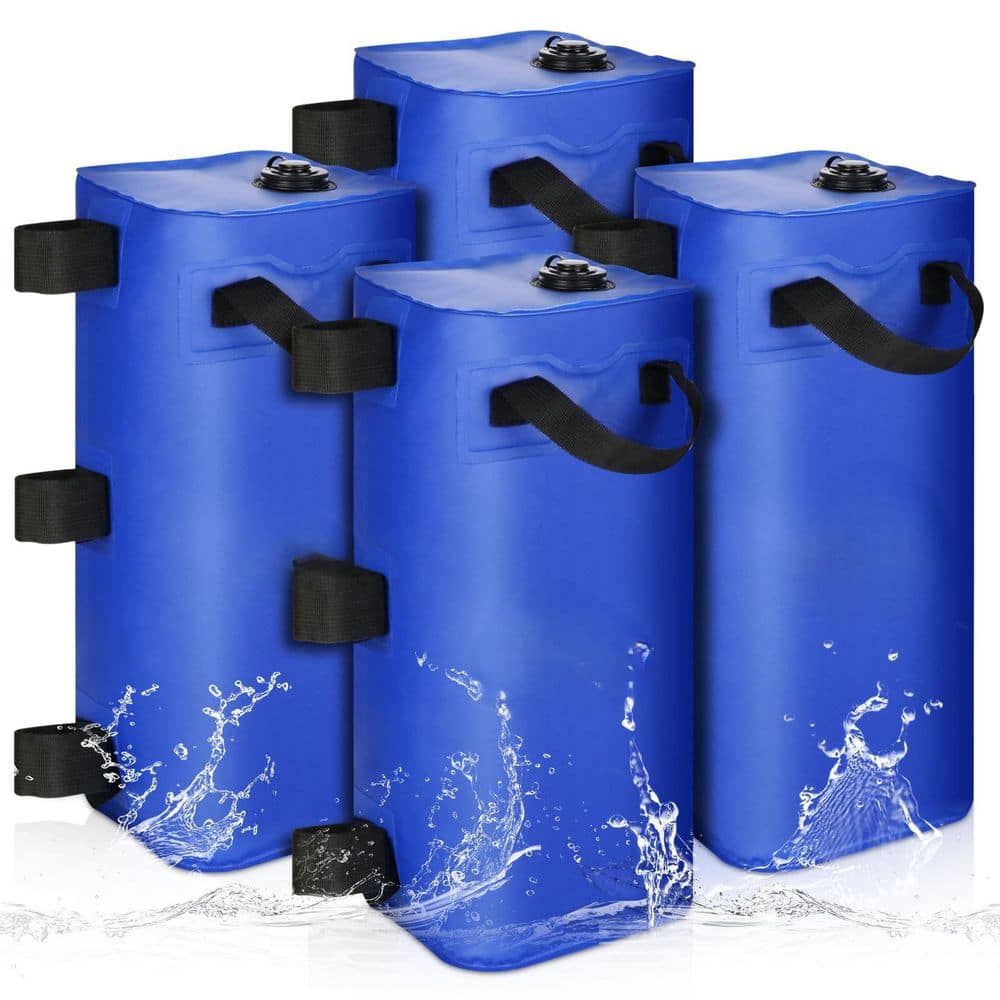 Blue Heavy Duty 4-Pack Water Weight Bags, 220LBS Capacity Square Column PVC Tent Weights with Straps for Canopy Gazebo price history on PriceWatchPro