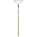 51 in. Wood Handle Steel 14-Tine Bow Rake