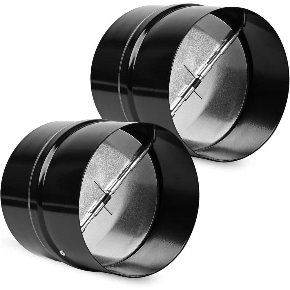 2-Piece Bathroom Accessory Set in Black, 4 in. Draft Blocker Backdraft Damper Duct Draft Stopper Fan Vent Deflector price history on PriceWatchPro