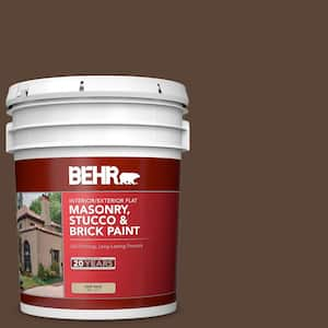 5 gal. #N150-7 Chocolate Therapy Flat Interior/Exterior Masonry, Stucco and Brick Paint