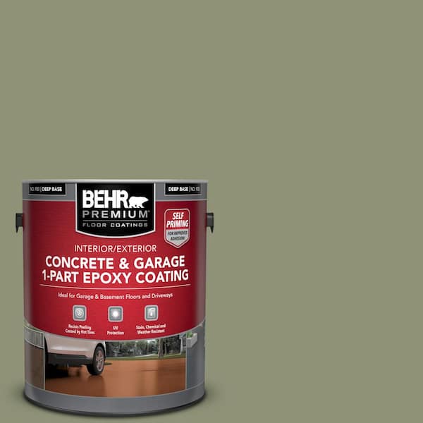 BEHR PREMIUM 1 gal. #PFC-39 Moss Covered Self-Priming 1-Part Epoxy Satin Interior/Exterior Concrete and Garage Floor Paint