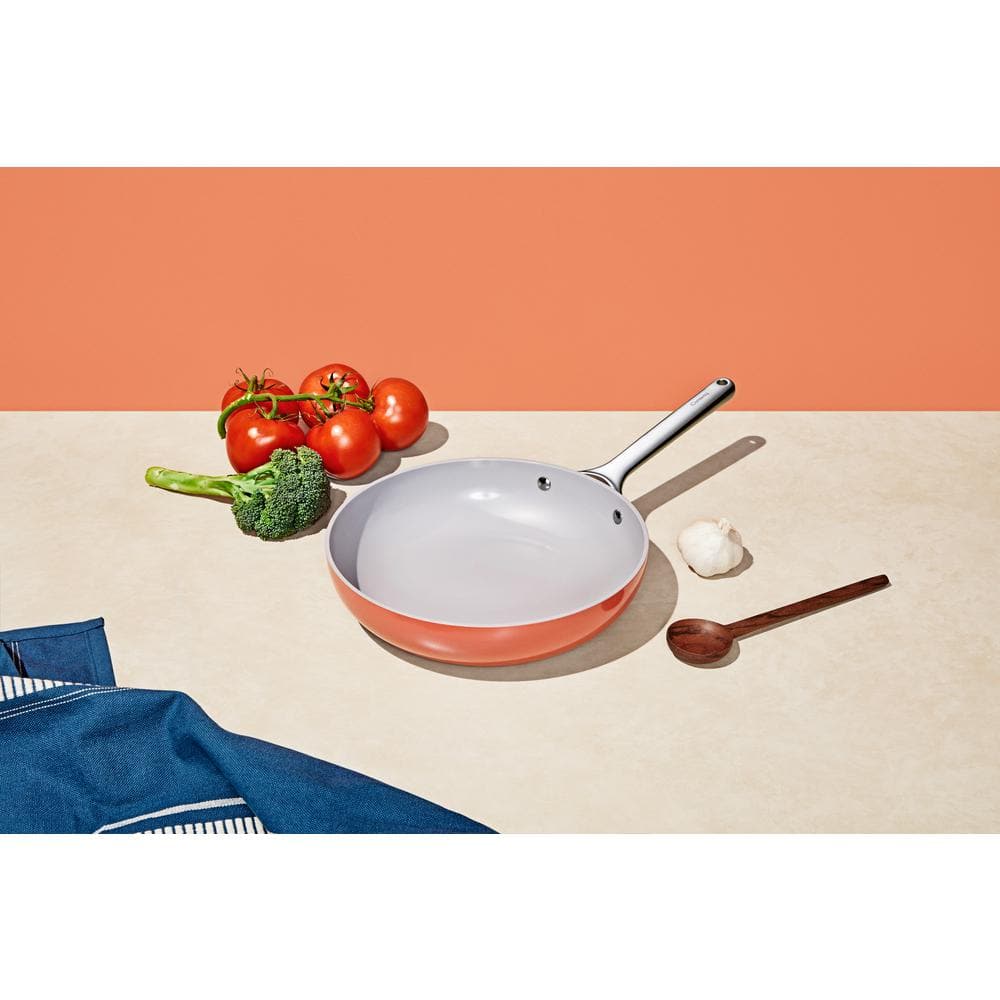 Perracotta 10.5" Nonstick Ceramic Fry Pan with Stainless Steel Handle