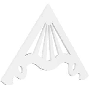 Pitch Marshall 1 in. x 60 in. x 37.5 in. (14/12) Architectural Grade PVC Gable Pediment Moulding