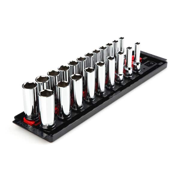 TEKTON 3/8 in. Drive Deep 6-Point Socket Set (21-Piece)