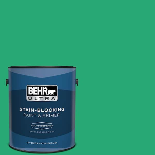 BEHR ULTRA 1 gal. #470B-5 Garden Medley Extra Durable Satin Enamel Interior Paint & Primer