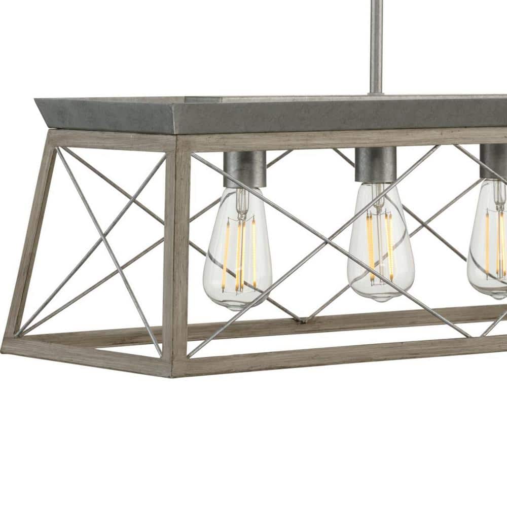 Briarwood Galvanized Steel 5-Light Linear Chandelier