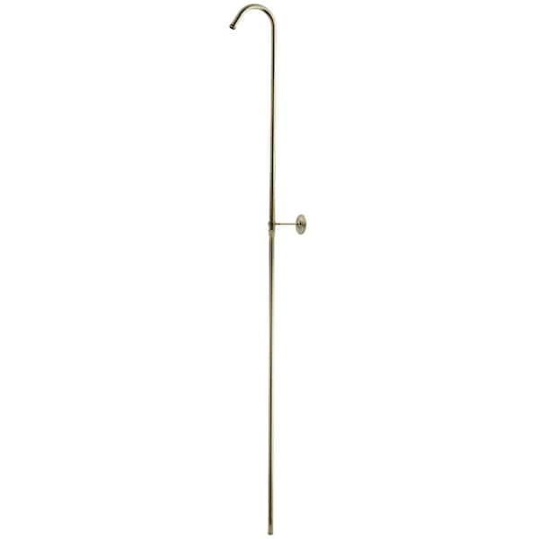 Vintage 62 in. Shower Riser for Claw Foot Tub Faucet in Polished Brass