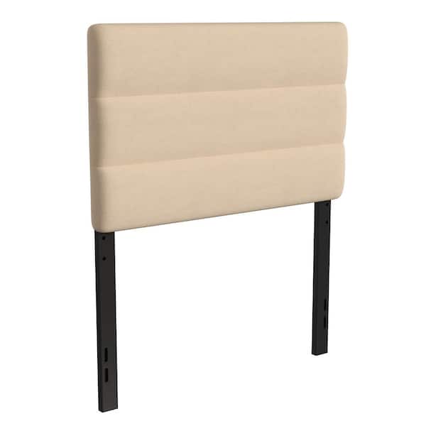 Carnegy Avenue 39.5 in. W Cream Fabric Twin Headboard