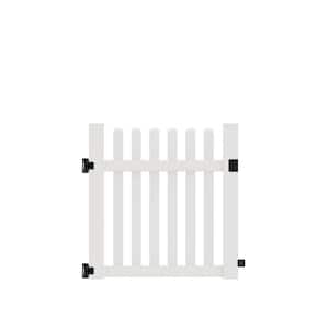 Seneca Straight 4 ft. W x 4 ft. H White Vinyl Un-Assembled Fence Gate