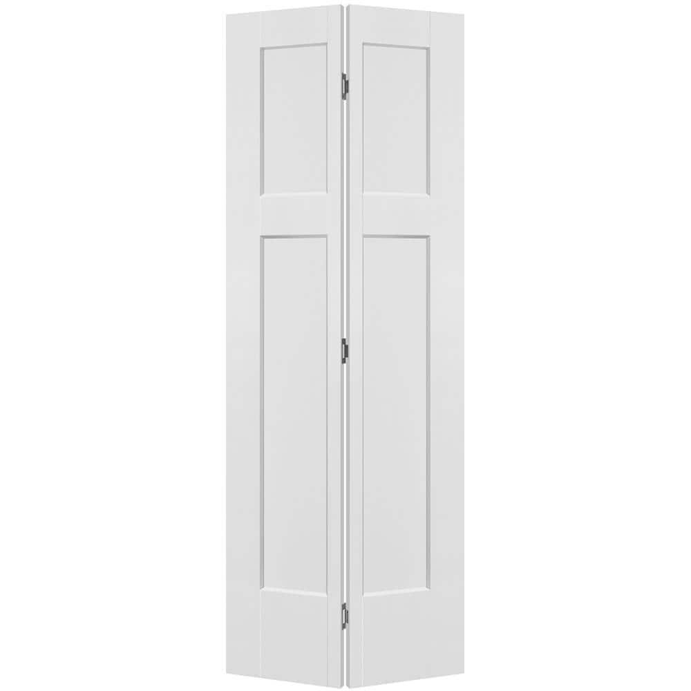 30 in. x 80 in. 3-Panel Winslow Hollow Core Primed Molded Composite Bi-fold Door