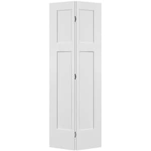 30 in. x 80 in. 3-Panel Winslow Hollow Core Primed Molded Composite Bi-fold Door