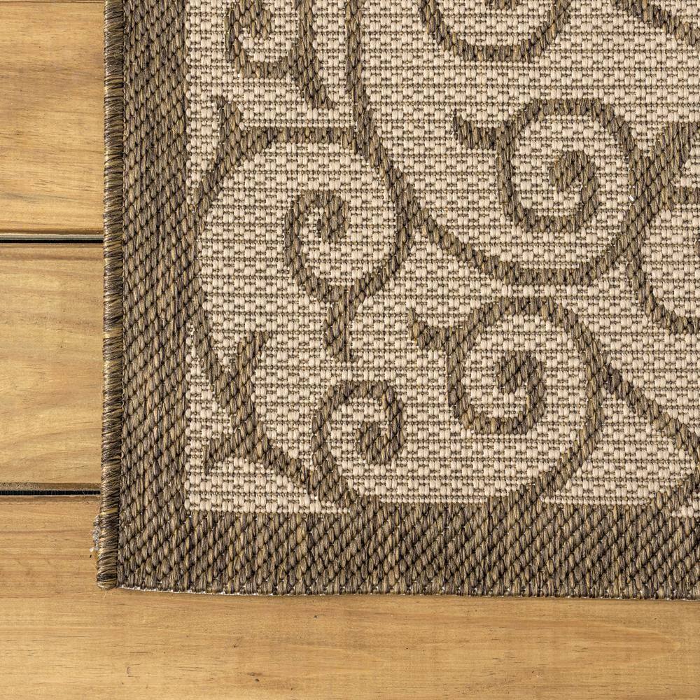 Madrid Vintage Filigree Beige/Brown 3' x 5' Synthetic Indoor/Outdoor Rug