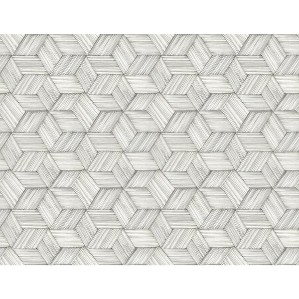 Kenneth James Intertwined Grey Geometric Paper Strippable Roll Wallpaper (Covers 60.8 sq. ft.)