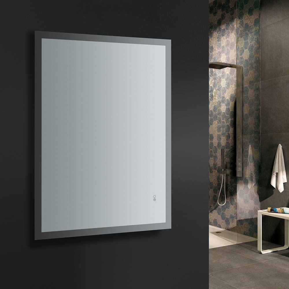 Sleek 48"x36" Frameless Bathroom Vanity Mirror with LED Halo & Fog-Free Technology