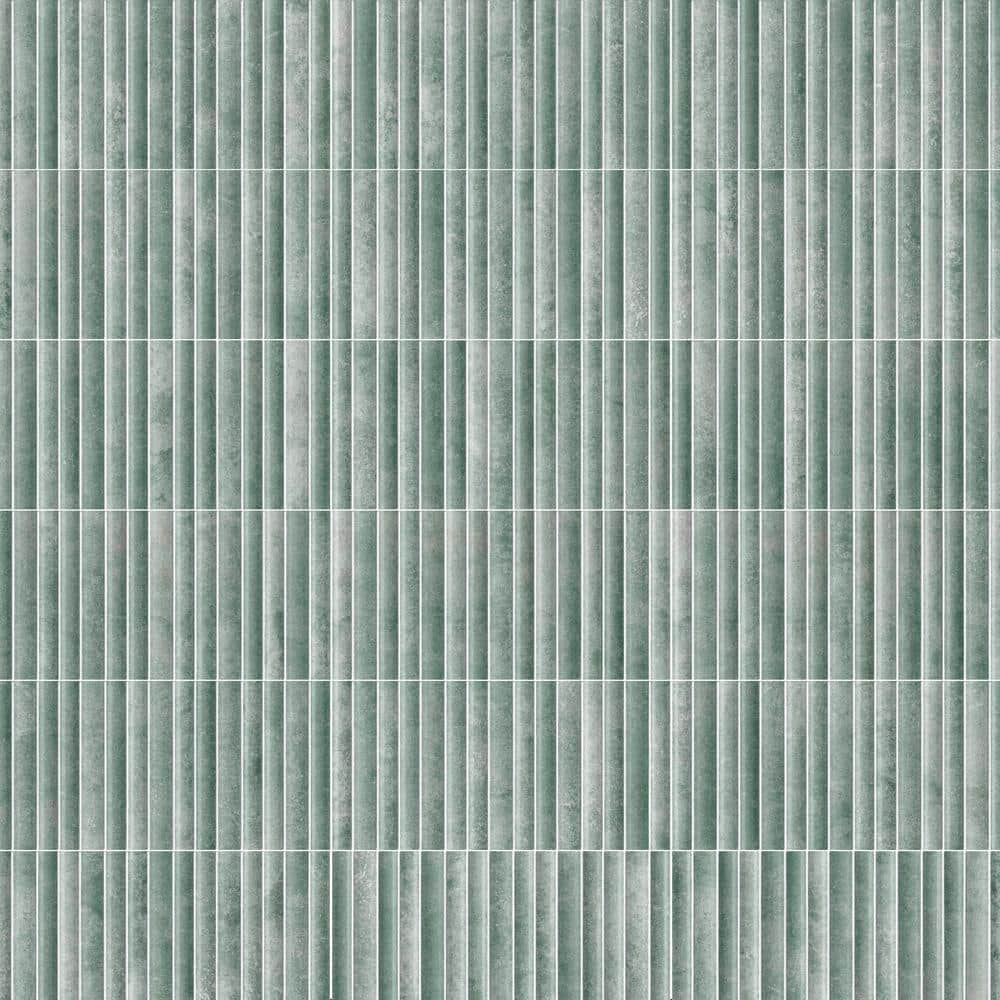 Merola Tile Rubik Aloe 5-7/8 in. x 11-3/4 in. Ceramic Wall Tile (10.78 ...